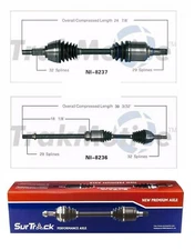 Pair of Front CV Axle Shafts SurTrack Set for Nissan Altima FWD 2007-10 3.5L V6