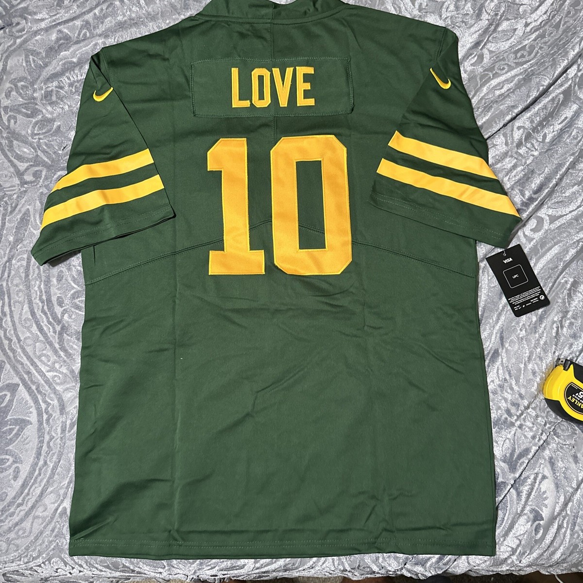 Jordan Love Jersey Large Green Bay Packers Alternate #10