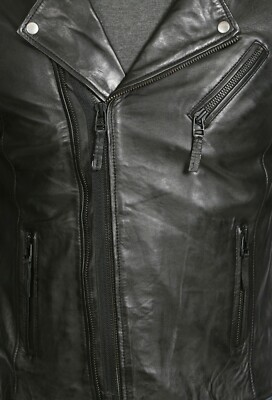 フ*Q様 black muton leather jacket Milwaukee Leather Men's Black Motorcycle Fashion Leather Jacket