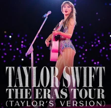 TAYLOR SWIFT THE ERAS TOUR (TAYLOR'S VERSION) BLUE FRIDGE MAGNET 4.25" X 4.25"