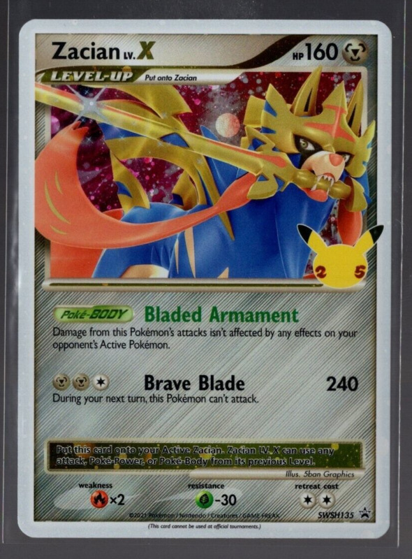 Zacian V 138/202 Holo Rare Sword and Shield Pokemon Card TCG NM