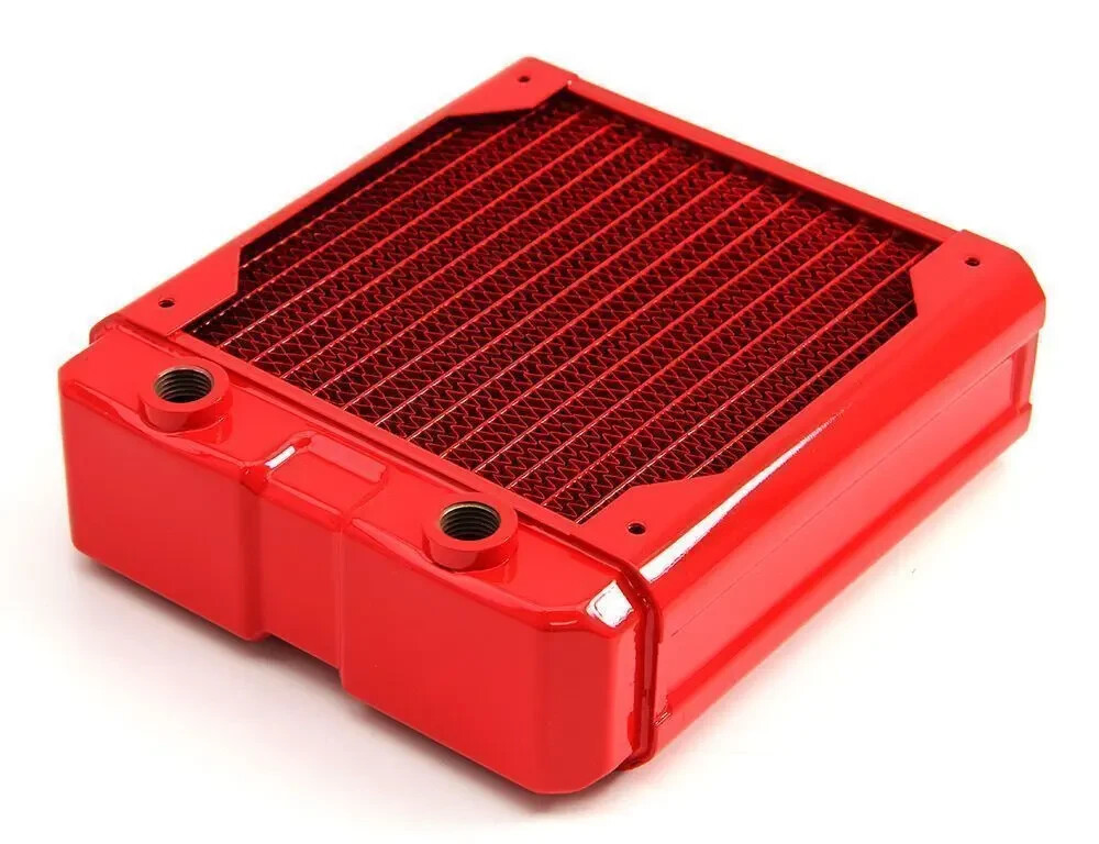 Black Ice Nemesis 120GTX® Dual-Core Xtreme Profile Radiator - Red | eBay