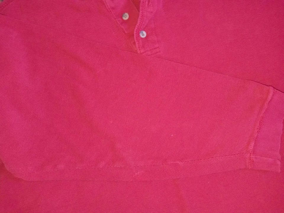 Y2K Vintage Red Route 66 Skate Grunge L Sweatshirt Shirt 90s Thermal Distressed - Image 3 of 4