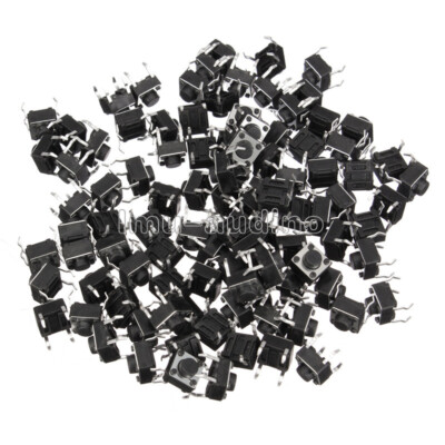 50PCS 6x6x5mm DIP Through-Hole 4pin Touch Push Button Switch Momentary