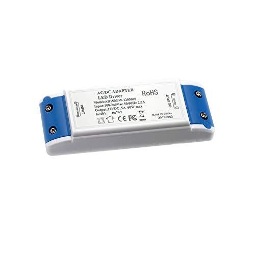 Trasformatore LED 0-60W LED Driver 5A LED Trasformatori 12V Alimentatore (o2L)