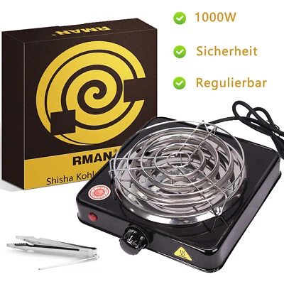RMAN Shisha Kohleanzünder 1000W Effizient Kohlebrenner Heater Set Große Größe