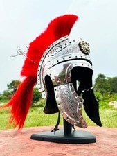 Roman Engraved Crusader Helmet - Medieval Armor for Cosplay Theatre Drama Helmet