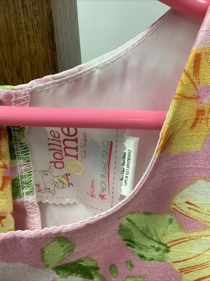 Dollie & Me Girls Pink Flower Dress Size 8 - Image 2 of 4