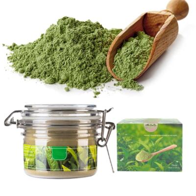 120g Natural plant green tea peeling blackhead mask powder Herbal Refining  F2C5