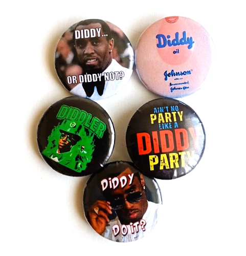 P DIDDY Puffy Daddy Badge Button Set 25mm 1" Pins Pinback 90s Diddler Do Did it - Picture 16 of 16