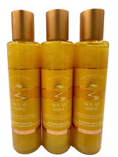 NEW Bath Body Works Lot of 3 Bottles Solar Shine Shimmer Body Oils 6.3 oz