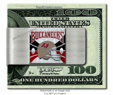TAMPA BAY BUCCANEERS STAINLESS STEEL MONEY CLIP - NFL Football Metal Logo HOT!