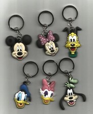Key Chain-Mickey, Minie, Donald, Daisy, Pluto or Goofy Choice PVC