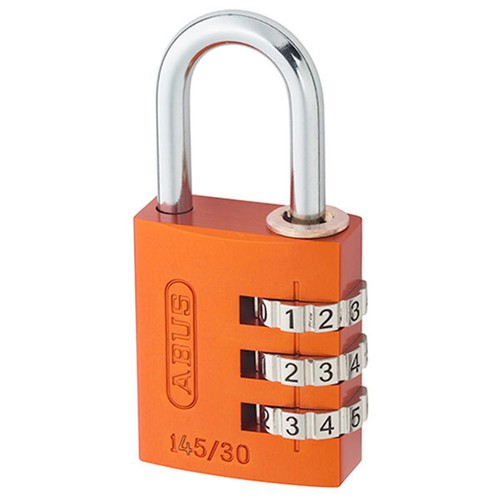 Cadenas à Combinaison Abus H10 46615 Aluminium Rouge - 145/30, Résistant Et Léger