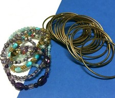 BABY  Child NECKLACE  BRACELET LOT Bangles Pearls Gemstone Beads MONET H65b