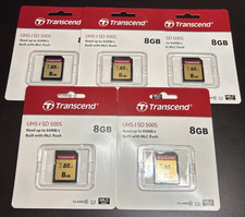 Lot of 5 Transcend 8GB SDXC/SDHC 500S Memory ...