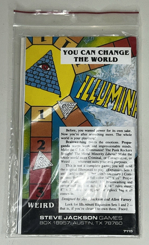 Illuminati Steve Jackson Games w/ Expansion Sets 1-3 Rare VTG Conspiracy READ - Picture 17 of 20