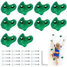 10PCS Green Rock Climbing Holds, Rock Climbing Wall for Kids, Extra Large Siz...