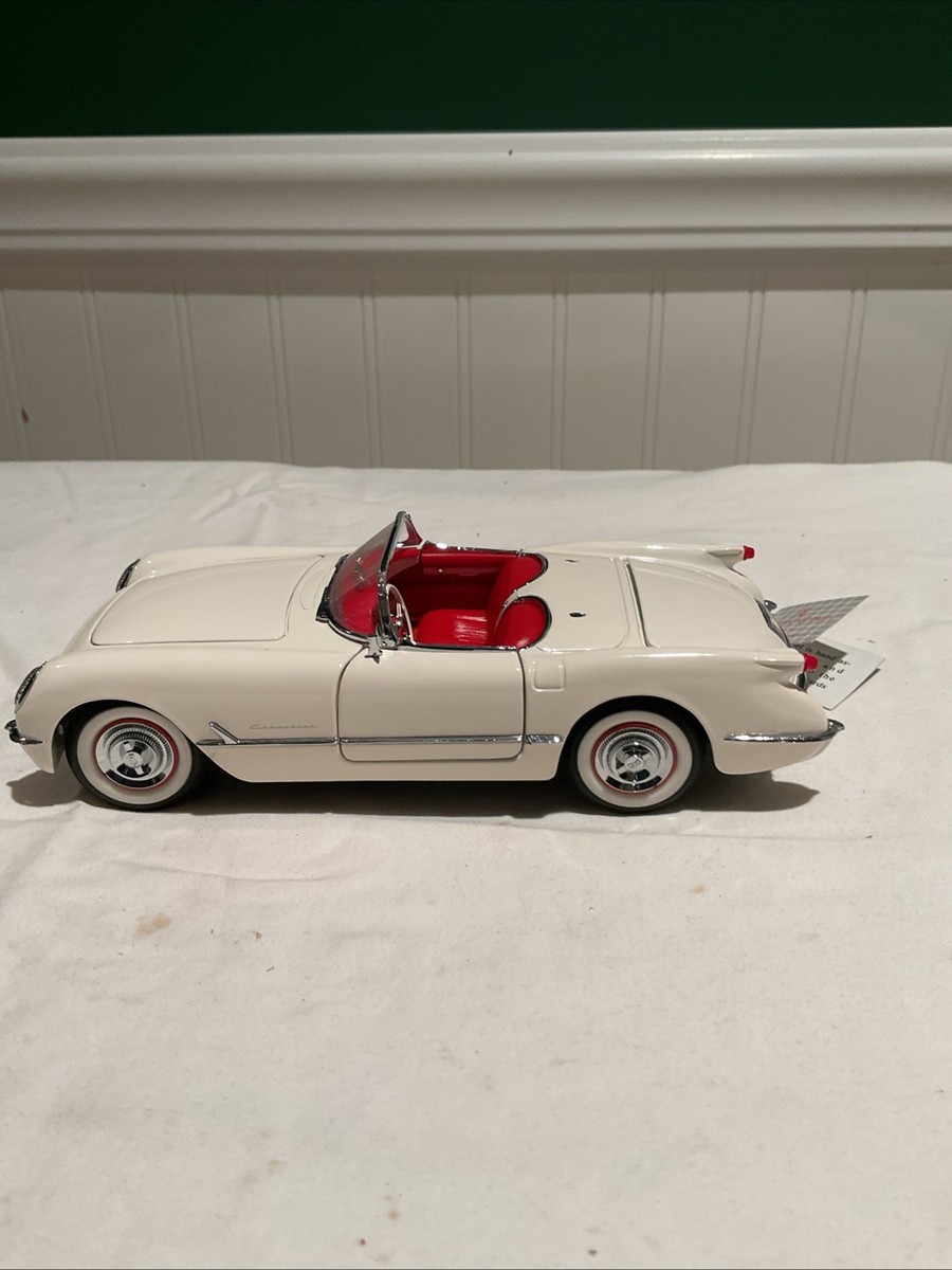 Franklin Mint 1/24 Chevrolet Corvette 1953, Cabriolet Blanc, état Parfait