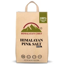 Himalayan Pink Salt - 5 lbs Fine Grain Bulk Bag - Kosher and Vegan, 100 Natur...