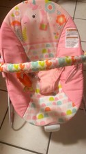 Fisher-Price Pink Infant Baby Bouncer Seat with Multicolor Toy Bar