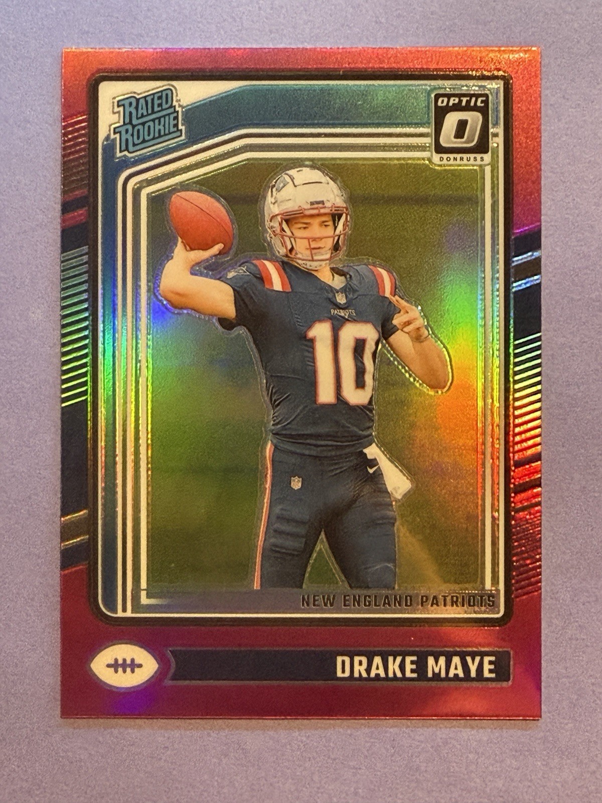 2024 Panini Donruss Optic Rated Rookie Drake Maye #229 Pink Prizm (RC) SEE BACK