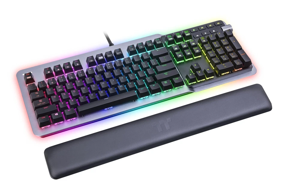 Argent K5 RGB Gaming Keyboard (Blue Switch), Aluminum and Streamlined Titaniu... - Image 3 of 4