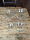 Pyrex Clear Glass Nesting Mixing Bowls #322 323 325 326 USA - Set of 4