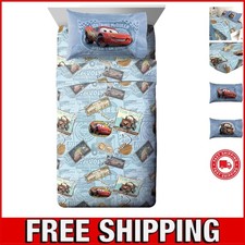 Ultra-Soft Disney Cars Tune Up Sheet Set - 4 Pieces with Lightning McQueen 