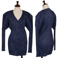 PLEATS PLEASE Fablic Printed Cardigan Size 4 K-118854 