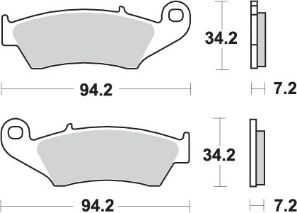 Plaquettes de frein KH185 KH389 Street Excel frité or pour remplacement étrier moto