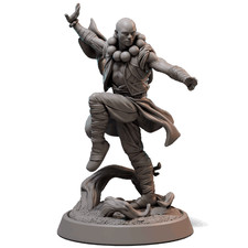 Monk   Resin Miniature   Unpainted High  Detail 3D Printed D D Figure