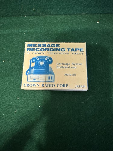 Vintage Message Recording Tape For Crown Telephone Valet AM-N-83 Used 