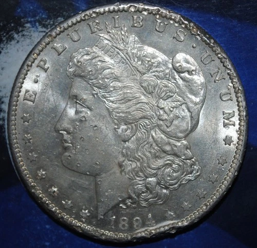 1894 Morgan Dollar UNC Damaged  {{{ 1E59