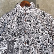 Vintage 90s Iceberg History The Simpsons All Over Print Button Shirt.