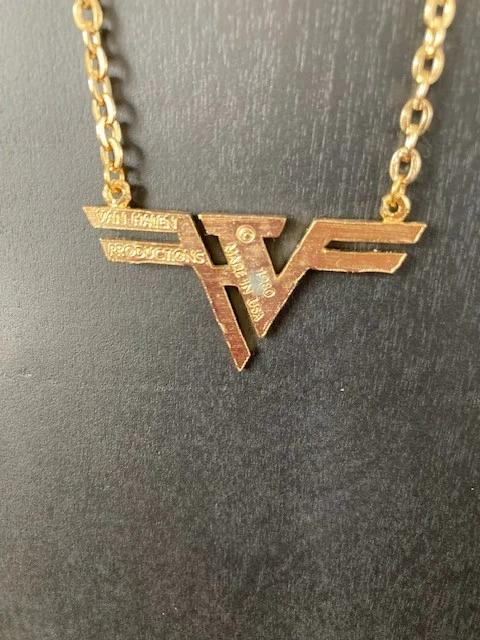 Collectible Van Halen Gold Tone Exact Replica Necklace 1980 Production - Image 2 of 3