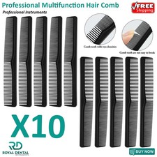 Black Carbon Barber Fiber Cutting Comb Fine Tooth professional Hair Comb