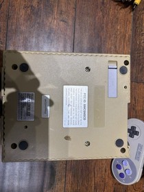 Super Nintendo SNES Console Bundle - Tested - Mario World & Sim City - OEM Cable