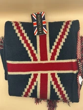 Premium UK British Flag Union Jack Winter Knit Infinity Loop Circle Scarf