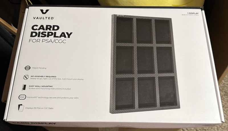 Vaulted Display Vault Air PSA/CGC Slabs 9 Spots Mountable Carbon Fiber Finish
