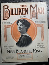 1909 11x14 Sheet Music The Billiken Man Craze The God Of Fortune BLANCHE RING