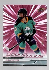 2024-25 UPPER DECK #51 SARAH FILLIER YOUNG GUNS OUTBURST RED 10/25 JERSEY NUMBER