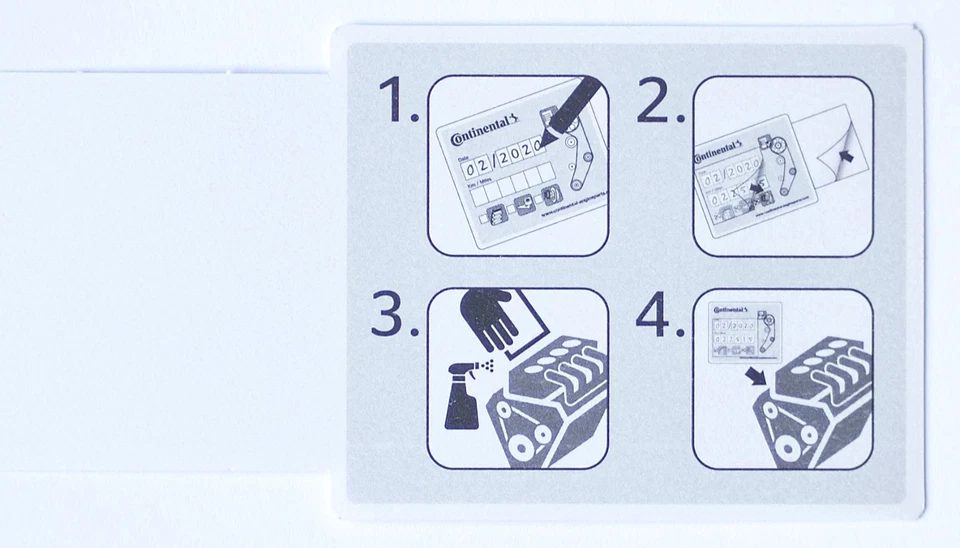 20x Zahnriemenwechsel Aufkleber - ORIGINAL Continental Serviceaufkleber - Bild 3 von 3