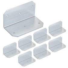 4 Inch Galvanized L Bracket, 90 Degree Corner Brace for Wood, 4"×2"×2"