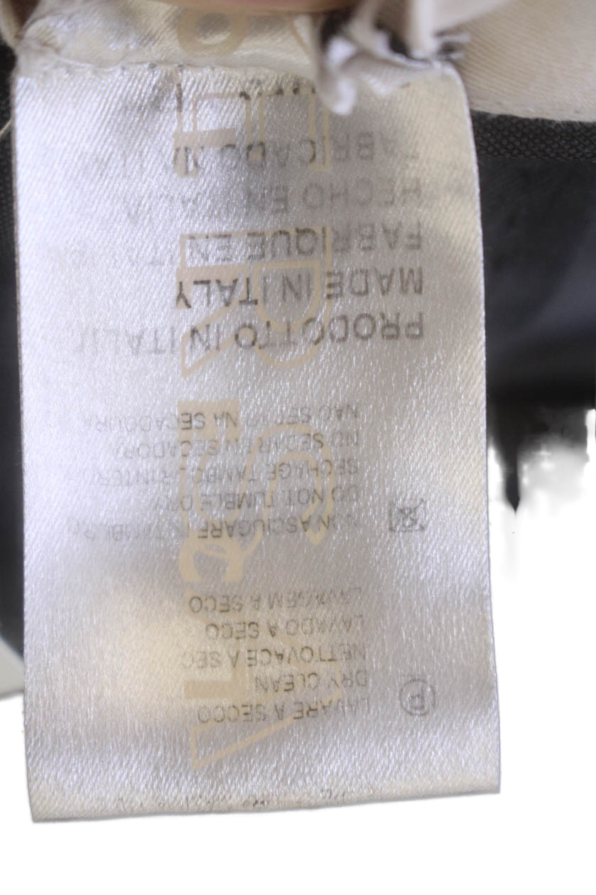 Versace Mens Wool Printed Pleated Straight Leg Dress Pants Dark Gray Size 56 thumbnail 7