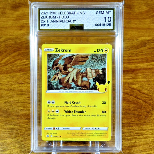 Pokemon Celebrations Classic Collection Zekrom 010/025 AGS Gem-MT 10 Holo 2021