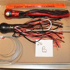 Lot of 2 13-14" BIG HEAD Trolling Lures One is Marked Bob Schneider  Lot 26-B