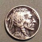 1919  BUFFALO NICKEL  D-92 FREE SHIPPING DARK COIN CORROSION