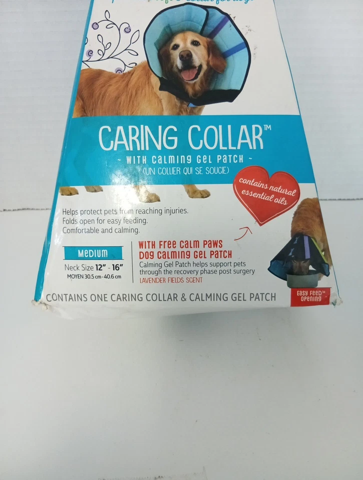 Cuello para cuidar patas tranquilas con parche de gel calmante cuello M (12”-16”) nuevo Foto 3 de 4