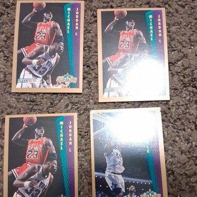 Fleer 1992-93 Slam Dunk Michael Jordan Chicago Bulls NBA Card Lot (4)